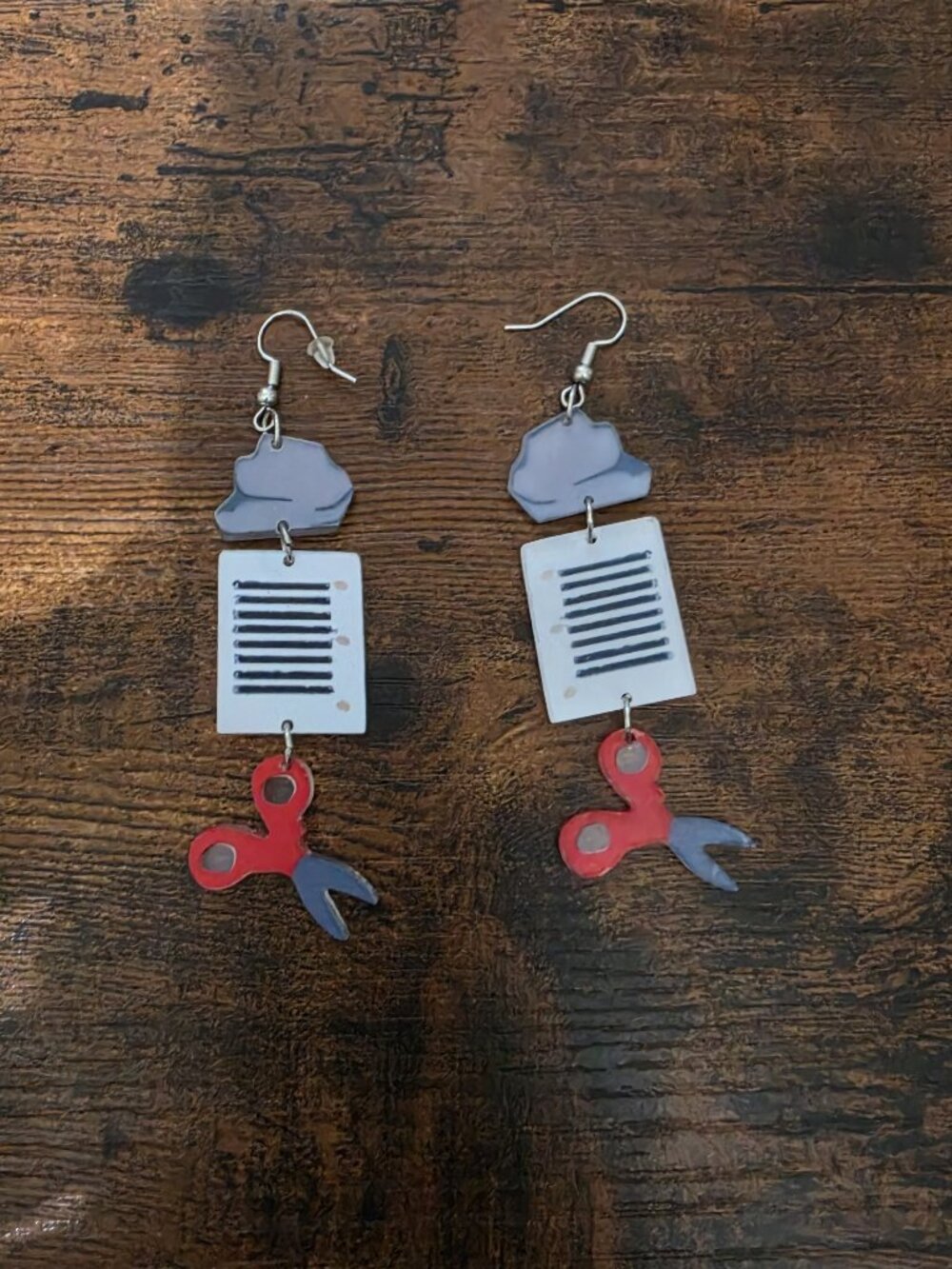 Rock Paper Scissors Earrings
